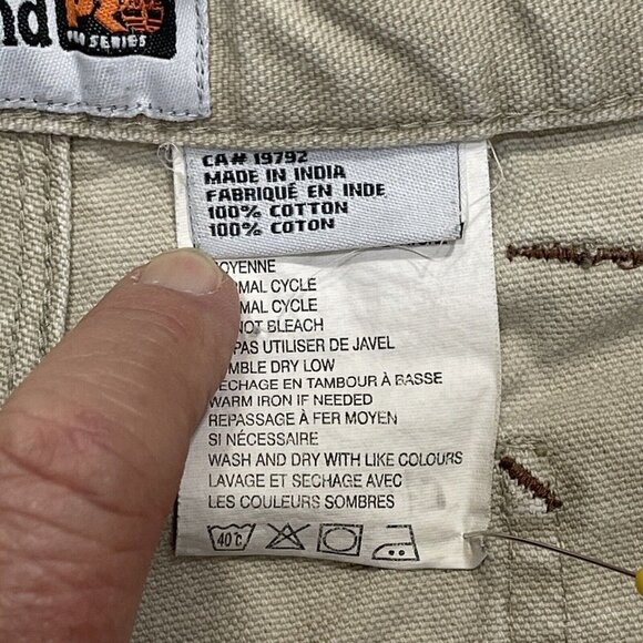 TIMBERLAND PRO SERIES Heavy Duty Cargo Shorts‎ Men's 42 Tan Cotton Twill *FLAW* - Picture 9 of 14